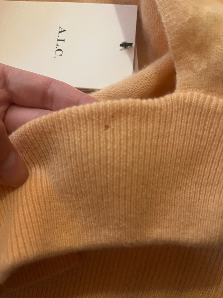 Nwt A.L.C. Chiara Wool & Cashmere Cutout Back Apricot Sweater Sz M — image 5 of 5